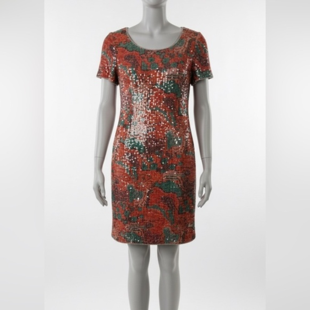 Styleworks Sequin Dress Size 12 cute dress multi-color sparkle festive